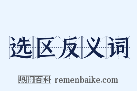 选区反义词是什么意思的图片